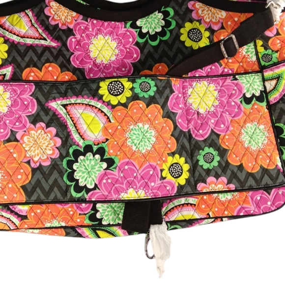 Vera Bradley Retired Ziggy Zinnia Carryall Travel Multicolor Tote Bag - Picture 4 of 12